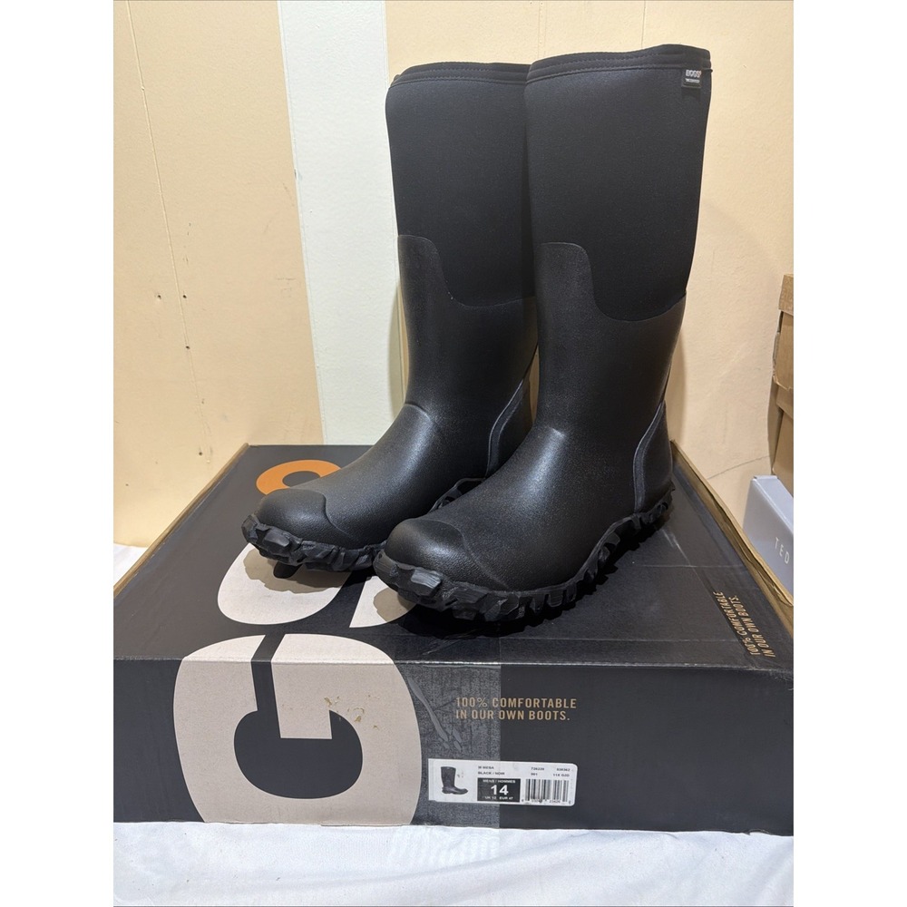 Bogs Outdoor Boots Mens Mesa Waterproof Insulated Slip Black Men's Size 14 M New